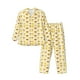 thumbnail image 1 of Fotbe Cute Yellow Duck Pijama de Hombre con Estampado de Manga Larga, Conjunto de 2 Piezas, Ropa de Dormir Suave y Cómoda con Bolsillos-Large, 1 of 6