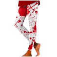 thumbnail image 1 of MKLEKYY leggins deportivos mujer Pantalones de Yoga estampados rojos informales para mujer Leggings, 1 of 3