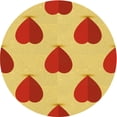 thumbnail image 1 of Ahgly Company Indoor Round Patterned Orange Red Orange Area Rugs, 5' Round, 1 of 6