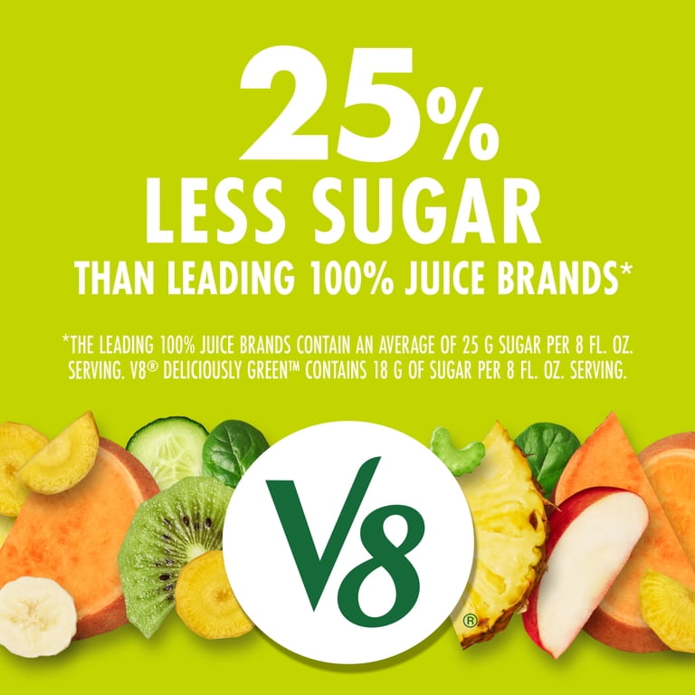 V8 Deliciously Green 100% Fruit & Vegetable Juice, 46 fl oz, 3 Pack photo 4