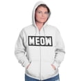 thumbnail image 5 of Crazy Cat Lady Meow Kittycat Lover Zip Hoodie Sweatshirt Women Brisco Brands S, 5 of 6