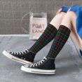 thumbnail image 5 of Honeii Buffalo Plaid Dark Green Print Long Socks,Novelty Design Socks Gift for Men and Women,Crew Socks,Calf Socks, 5 of 6