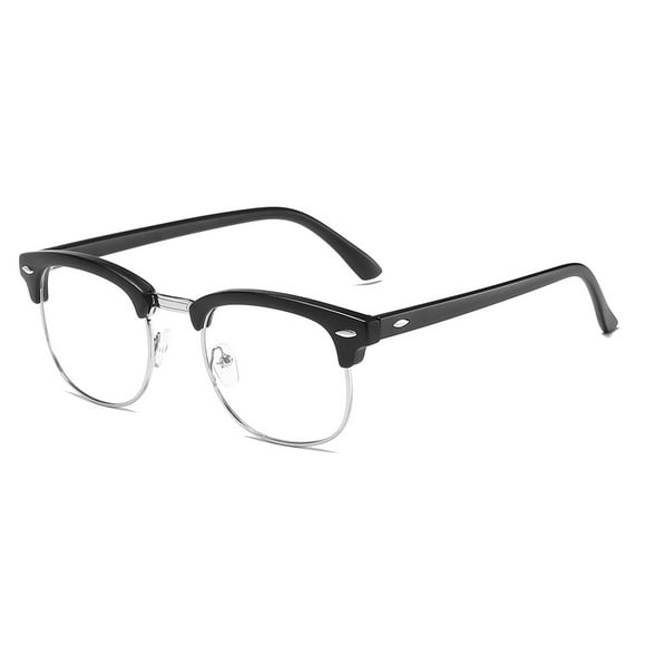 Anti Blue-ray Glasses Universal Blue Light Blocking Glasses Fatigue Proof Lightweight Eye Protection Glasses Black+Silver