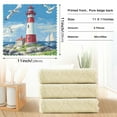 thumbnail image 3 of Qxltty Coastal Lighthouse Kitchen Towels Set of 6 Ultra Soft Absorbent Quick Drying Dish Cloths 11 x 11in, 3 of 9