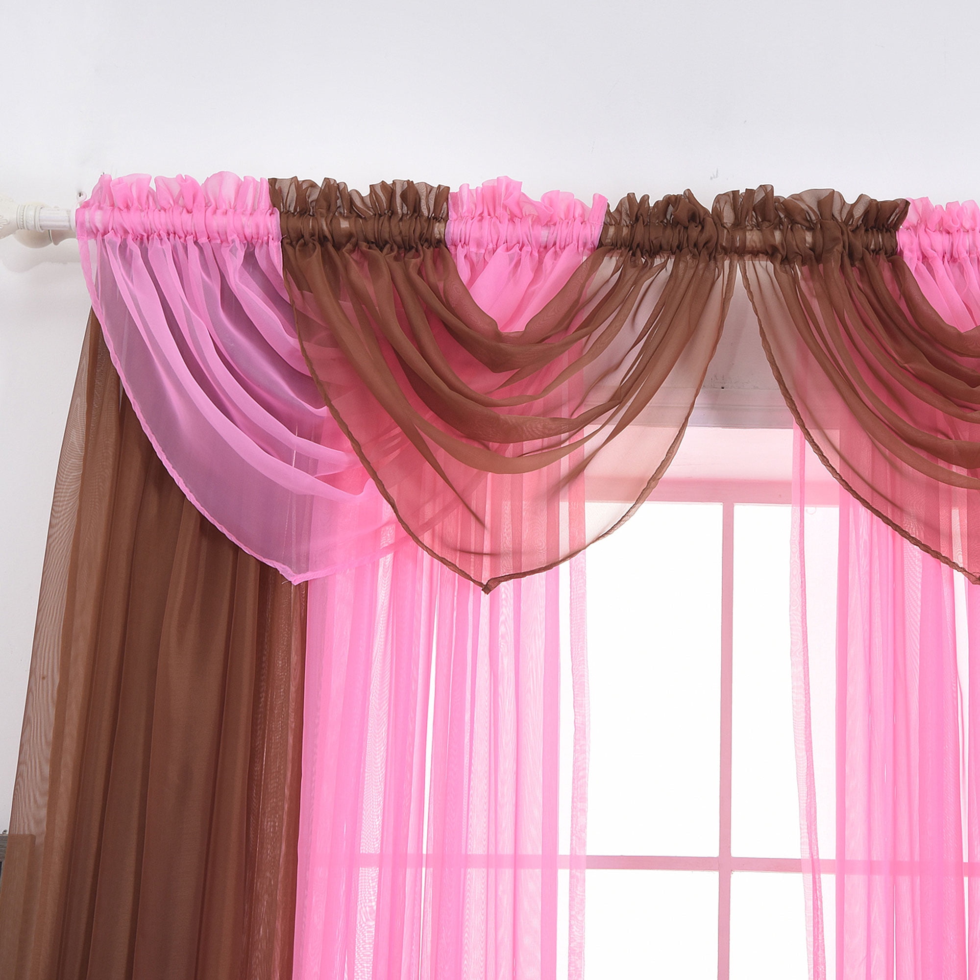 Solid Sheer Voile Net Curtains/Drape/Panel/Scarf/Valance, Swag Swags