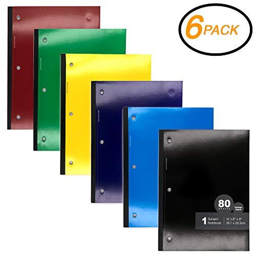 Emraw Wireless Notebook 80 Sheets 3 Hole College Ruled Meeting Notebook