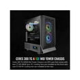 thumbnail image 2 of Thermaltake Ceres 300 Black Mid Tower E-ATX Computer Case With Tempered Glass Side Panel; 2xCT140 ARGB Fan Preinstalled; Rotational PCIe Slots & GPU Holder; CA-1Y2-00M1WN-00, 2 of 5