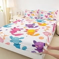 thumbnail image 3 of Manfei Colorful Cute Axolotl Twin Sheet Sets,Kawaii Sea Salamander Twin Fitted Sheet,Cartoon Ocean Animal Flat Sheet For Girls Kids,Breathable Home Decor,3pcs, 3 of 7