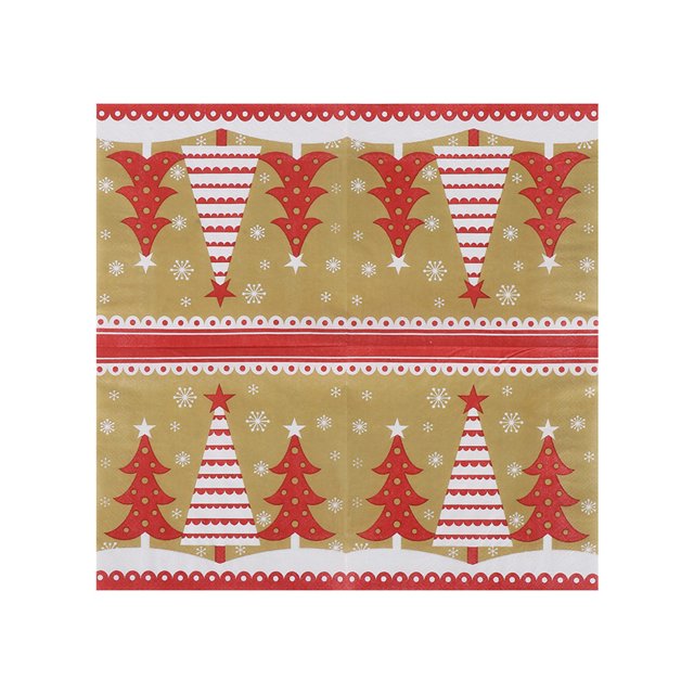 Servilletas de pulpa de madera para cena, desechables, para fiestas, uso diario, bodas, cumpleaños, con diseño navideño, servilletas de papel para uso diario, 20 unidades