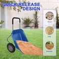 thumbnail image 5 of CQSXDA Versatile Two Wheeled Wheel Barrow Featuring 15 Inch Pneumatic Wheels For Gardening And Yard Work, Blue, 5 of 17