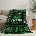 thumbnail image 2 of Pickle Blanket Super Soft Warm Pickle Fleece Blanket I Just Really Like Pickle Women Women Cozy Fluffy Lightweight Flannel Gifts Blankets for Men Adults 80"X60", 2 of 6