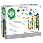 MindWare Marble Run 110 Piece Building Set with 82 Track Pieces, 15 Marbles and Motorized Elevator