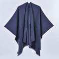 thumbnail image 2 of Châle Cape Chaud pour Femme, Cardigan d'Hiver, Chandails, Poncho Ouvert, 2 of 3
