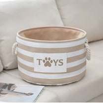 Kumdkd Dog Toy Bin Large Storage Basket Fabric Material Foldable Storage Basket Home Clothing Toys Miscellaneous Storage Basket