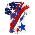 thumbnail image 5 of CFLVAEK Fourth of July Tshirts Shirts for Men Big and Tall American Flag Graphic Tees Men Casual Crew Neck Short Sleeve T Shirts Independence Day Patriotic Tops XXXXXL, 5 of 6