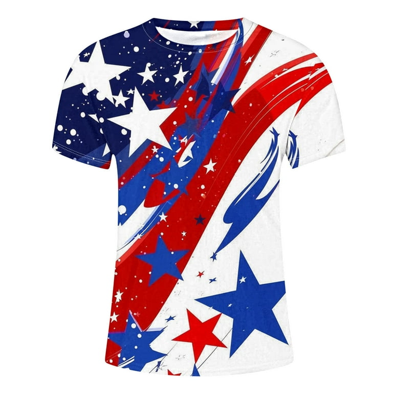 CFLVAEK Fourth of July Tshirts Shirts for Men Big and Tall