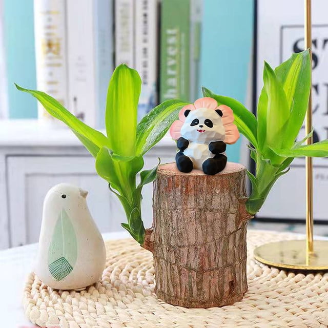 Resin Pandas Ornament Home Desktop Decorations Ornaments Brazilians Wood Accessories Sculpture