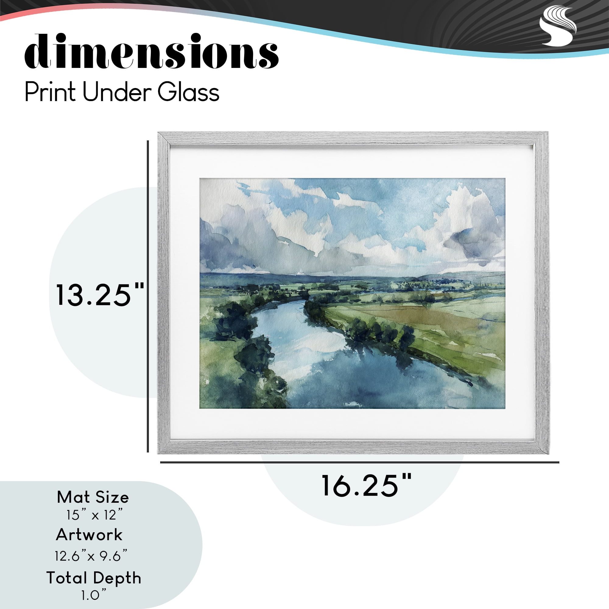 Stupell Industries In The Wild Flow Gray Framed Print Under Glass, design by Svetlana Aleynikova