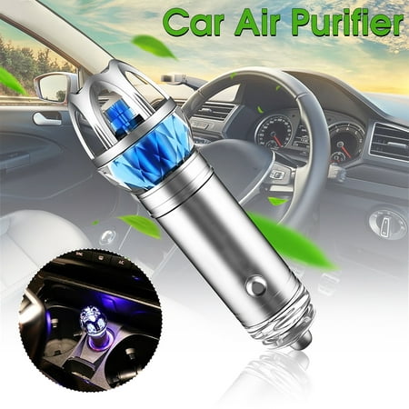 MECO Mini Auto Car Fresh Air Cleaner, Air Ionic Purifier, Oxygen Bark, Ozone Ionizer Cleaner, Cigarette Smoke Odor Smell (Best Car Air Purifier Ionizer)