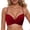 Wine, variant on EliteGoogv Swimsuit Top For Women Back Stainless Steel Hooks Underwire Full Coverage Push Up Bikini Top Summer Beach Pool Swimwear Blue