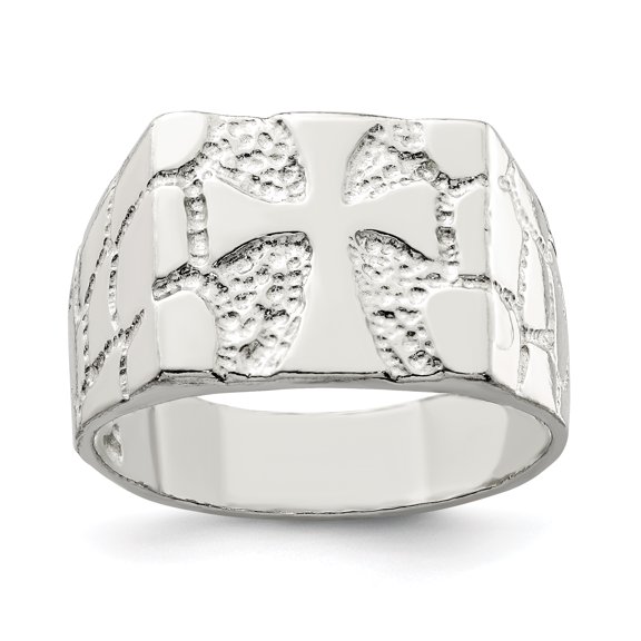 925 Sterling Silver Nugget Ring Size 10