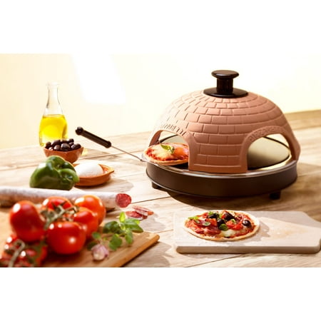 Pizzarette  The Worlds Funnest Pizza Oven  4 Person Model - Countertop Pizza Oven  Europes Best-Selling Tabletop Mini Pizza Oven Now Available In The USA  Dual Heating (Best Firewood For Pizza Oven)