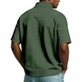 thumbnail image 4 of LNZGNM Men's Polo Shirts 250th Anniversary Quarter Zipper Golf Shirts Stylish Short Sleeve 1776-2026 Lapel Golf Polos Parade Tees Tops,Army Green 2XL, 4 of 4