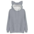 thumbnail image 6 of Bovemsi Sweatshirt for Women Hoodies Trendy Cute Cat Ear Soft Long Sleeve Plus Size Fashion Warm Winter Clothing Camo Hoodie, 6 of 6