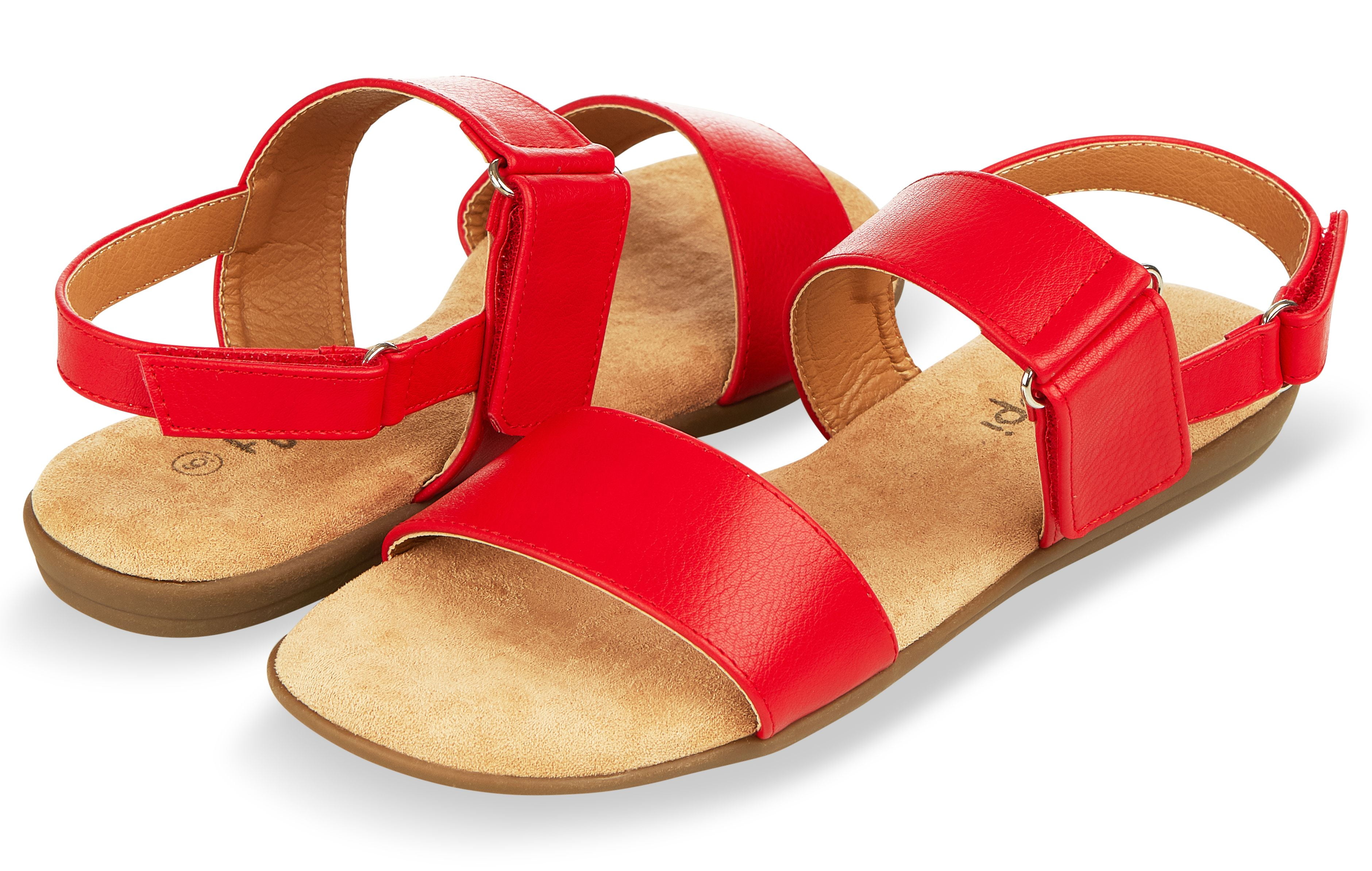 flat sandals with velcro straps