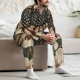 thumbnail image 7 of Sikiie USA Sunflower Flag Mens Pajama Set, Soft Warm Long Sleeve Sleepwear, Cozy Button-Down Pjs for Men-XX-Large, 7 of 7