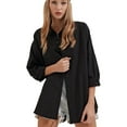 thumbnail image 3 of VAVONNE Womens Stylish Loose Fit Blouses, Casual Button Down Shirts, 3 of 8