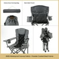 thumbnail image 5 of ARROWHEAD OUTDOOR KKS0316U  Folding Camping Quad Chair w/ 6-Can Cooler, Cup & Wine Glass Holders, w/ Carrying Bag, Granite Gray, 5 of 7