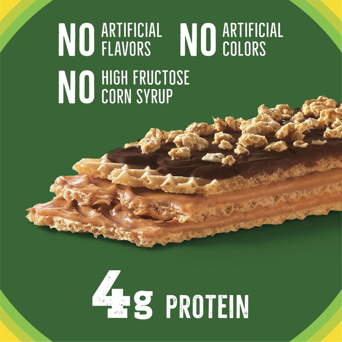 (6 pack) Nature Valley Crispy Creamy Wafer Bar, Peanut Butter Chocolate, 4g Protein, 5 Bars, 6.5 oz