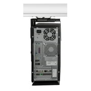 Mount-It! CPU Under Desk Mount Bracket | Computer Tower Wall and Under Counter Holder | 360 Degree Swivel