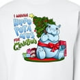 thumbnail image 3 of Inktastic I Wanna Hippopotamus for Christmas Cute Hippo Adult Sweatshirt, 3 of 4