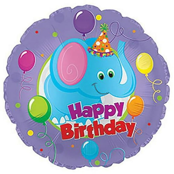 LOONBALLOON Circus Balloons, 17″ HAPPY BIRTHDAY PARTY ELEPHANT