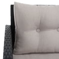 thumbnail image 4 of SAFAVIEH Vellor Outdoor Patio 4 Piece Conversation Set, Black/Light Grey, 4 of 12