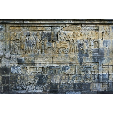 - Stone Carving at Borobudur, UNESCO, Java, Indonesia Print Wall Art By Keren Su