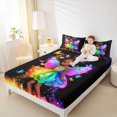 thumbnail image 4 of Feelyou Dreamy Black Princess Full Size Sheets, Kawaii Angel Fairy Elf Bed Sheets, Magic Butterflu Animal Sheet Sets, Ultra Soft Bedroom Decor, 4pcs, 4 of 7