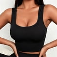 thumbnail image 4 of Kilaqueen Womens Ribbed Longline Bralette, Square Neck Wide Strap Crop Top Bra for Yoga, Lounging, Casual Outfits and Everyday Layering, 4 of 5