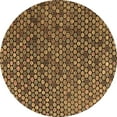 thumbnail image 1 of Ahgly Company Indoor Round Abstract Brown Modern Area Rugs, 8' Round, 1 of 4