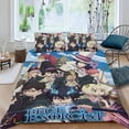 thumbnail image 2 of Exorcista Azul Conjunto de sábanas temático, trío de piezas, cómodo y amigable con la piel, diseño único, regalo de decoración para el hogar para familiares, amigos y fans, 90 cm * 190 cm, 2 of 6