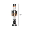 thumbnail image 7 of Way To Celebrate Halloween Giant Animated Skeleton Nutcracker Decoration, Traditional Black, White and Orange, 72 in, 7 of 7