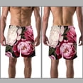 thumbnail image 3 of luoweisi Men's Beach Shorts Quick Dry Swim Trunks with Mesh Lining Peony M, 3 of 5