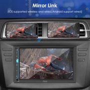 Carpuride 7 Double Din Car Stereo CarPlay Android Auto Bluetooth w/Camera