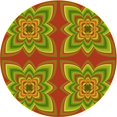 thumbnail image 1 of Ahgly Tapis Rond Lavable en Machine Intérieur Transitionnel Vert Pistache, 5 Pieds Rond, 1 of 7