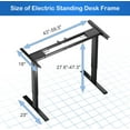 thumbnail image 4 of Giantex Dual Motor Electric Standing Desk Frame, Ergonomic Width & Height Adjustable Sit-to-Stand Workstation Base w/ Memory Controller & Anti-Collision Protection (Frame Only), 4 of 10
