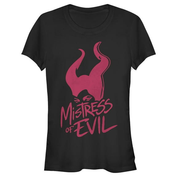 Junior's Maleficent: Mistress of All Evil Marker Eyes  Graphic Tee Black Large