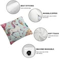 thumbnail image 4 of Nawypu Throw Pillow Covers Cute Watercolor Unicorn  Princess Trendy Pink Cartoon Horse Birthday Dream for Living Room Bedroom Sofa Set of 2, 4 of 6