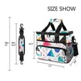 thumbnail image 3 of FORMRS Insulated Cooler Bag 24 Cans Capacity Soft Leakproof Lunch Box with Side Pockets, Green Retro Triangles, 3 of 7